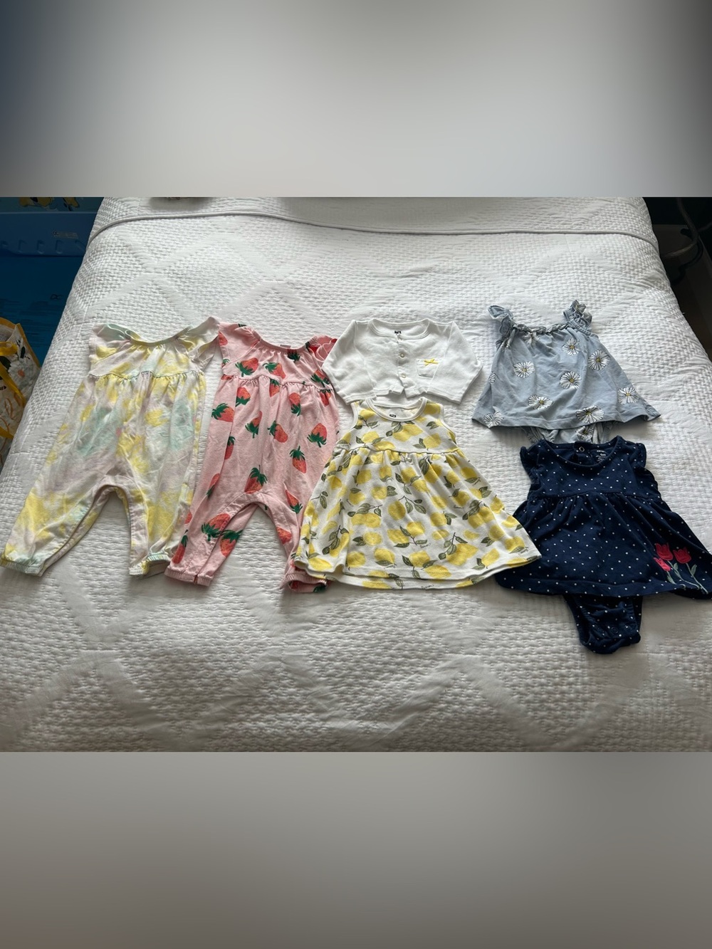 Carter's & Old Navy Baby Floral Dress & Romper Bundle Size 9M